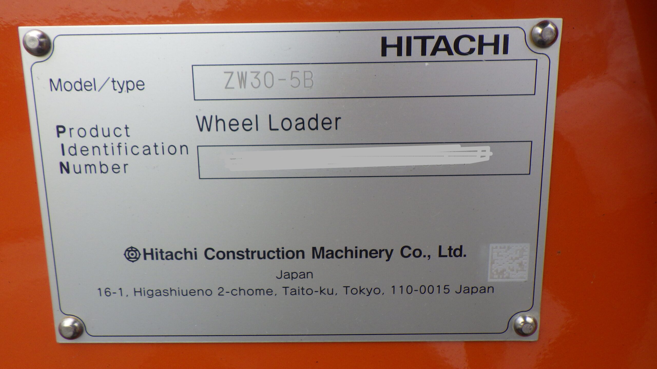 日立 ミニホイールローダー ＺW30　未使用車　NO.1